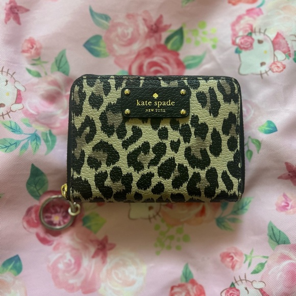 Kate Spade Black and Tan Leopard Wallet - Picture 1 of 3